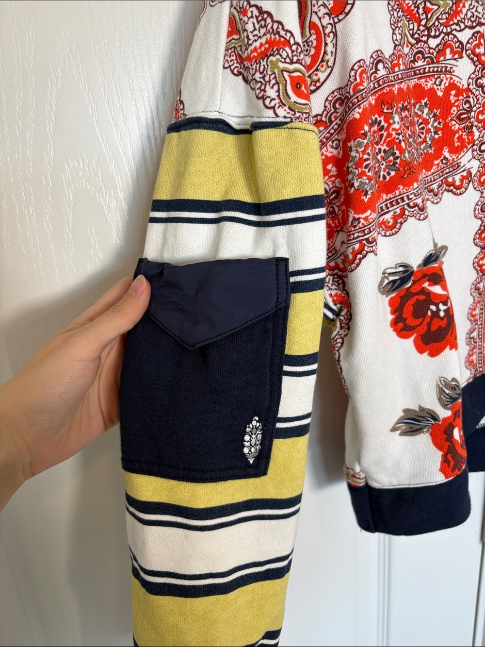 Free People Movement Overlapped Printed Floral Sweatshirt - Picture 5 of 7